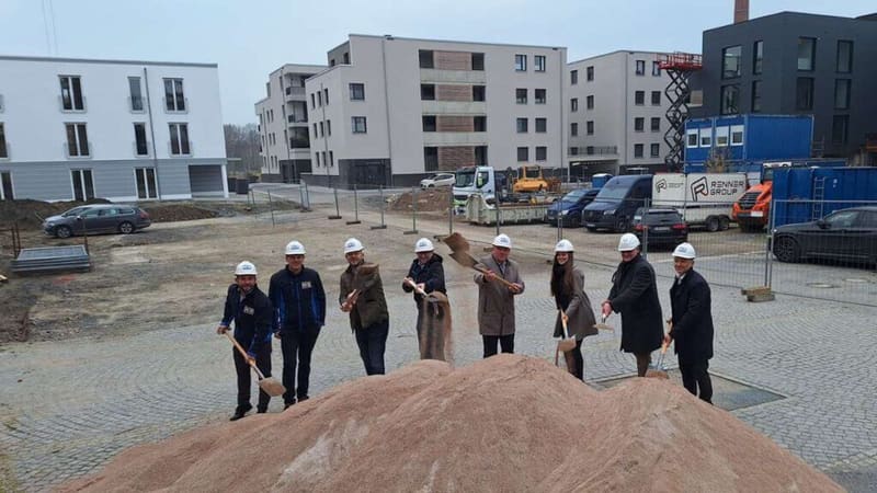 Benker-Areal Marktredwitz – Nordansicht, letzte Baulücke geschlossen